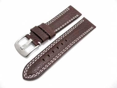 Watch band leather 24mm dark brown adventure style (width of buckle 22 mm) - Bild vergr��ern 