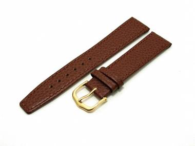 watch band 18mm for fixed bars brown grained surface by Eichmueller - Bild vergr��ern 