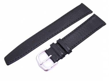 watch band 16mm for fixed bars black grained surface by Eichmueller - Bild vergr��ern 