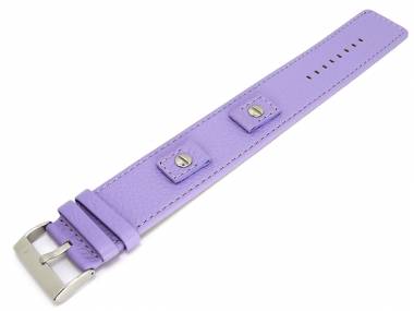 Watch band with leather pad -Vera- suitable for 14-16-18mm lilac grained surface by Piero Magli - Bild vergr��ern 