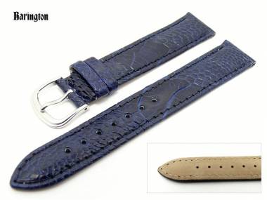 Watch band 20mm blue by Barington genuine ostrich (leg) - Bild vergr��ern 