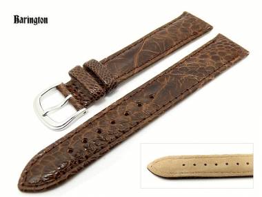 Watch band 16mm dark brown by Barington genuine ostrich (leg) - Bild vergr��ern 
