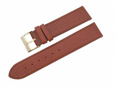 Watch band 20mm auburn genuine deer by Herzog -Cervo- grained surface - Bild vergr��ern 