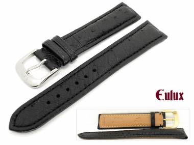 Watch band 18mm black EULUX -Picasso- genuine ostrich - Bild vergr��ern 