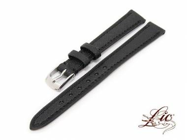 Watch strap -Russia- 12mm black granular surface from Lic (width of buckle 10 mm) - Bild vergr��ern 