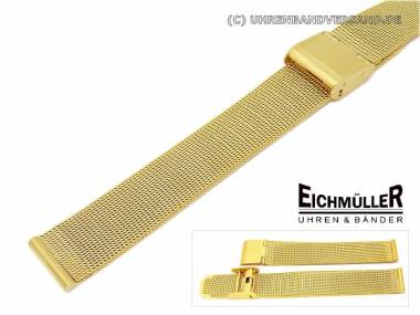 Watch band 12mm stainless steel golden mesh elegant push buckle - Bild vergr��ern 
