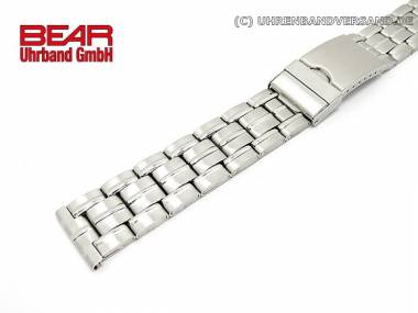 Stainless steel watch band XL 20mm partly polished sporty-elegant from BEAR - Bild vergr��ern 