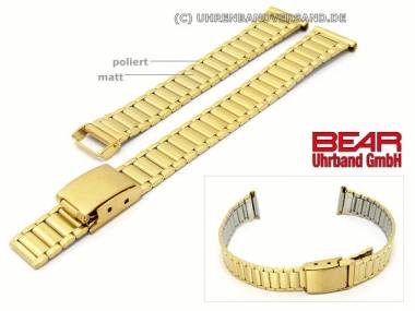 Stainless steel band 14mm golden partly polished plain-elegant from BEAR - Bild vergr��ern 