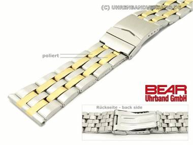 Stainless steel band 26mm dual tone partly polished sporty elegant from BEAR - Bild vergr��ern 