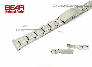 Stainless steel band 16mm sand blasted partly polished elegant from BEAR - Bild vergr��ern 