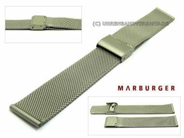 Watch band 18mm stainless steel mesh titanium-colored matt push buckle - Bild vergr��ern 
