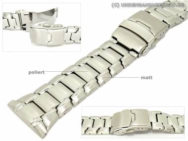 Watch band stainless steel 30mm solid-look partly polished clasp Birkenstock - Bild vergr��ern 
