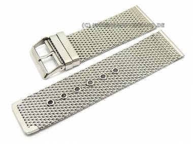 Watch band 24mm Stainless steel Mesh polished with buckle - Bild vergr��ern 