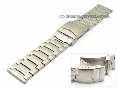 Watch band stainless steel 26mm solid look finely brushed partly polished - Bild vergr��ern 