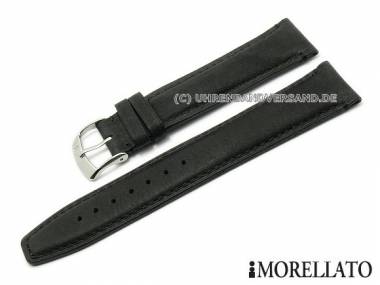 Watch strap -Corot- 16mm black calf�s leather stitched by MORELLATO (width of buckle 14 mm) - Bild vergr��ern 