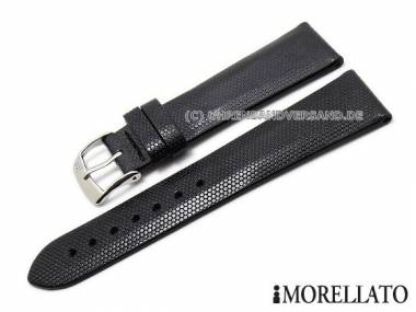 Watch strap -Vanity- 16mm black calf�s leather grained by MORELLATO (width of buckle 14 mm) - Bild vergr��ern 