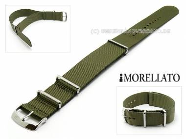 Watch band -Cannete- 22mm olive green textile one-piece band MORELLATO (width of buckle 22 mm) - Bild vergr��ern 