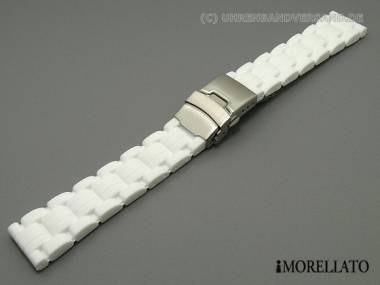 Watch strap -Iseo- 24mm white silicone metal clasp from MORELLATO - Bild vergr��ern 