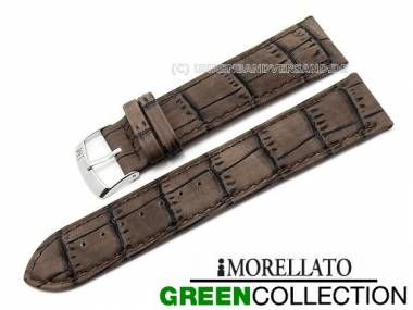 Watch strap 22mm brown -Larice- alligator grain stitched by MORELLATO (width of buckle 20 mm) - Bild vergr��ern 