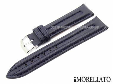 Watch strap 18mm dark blue -Party- double bulge by MORELLATO (width of buckle 16 mm) - Bild vergr��ern 