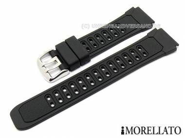 Watch band -Transimeno- 22mm black synthetic by MORELLATO (width of buckle 20 mm) - Bild vergr��ern 