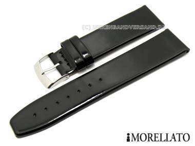 Watch strap 16mm black -Shiny- patent leather by MORELLATO (width of buckle 14 mm) - Bild vergr��ern 