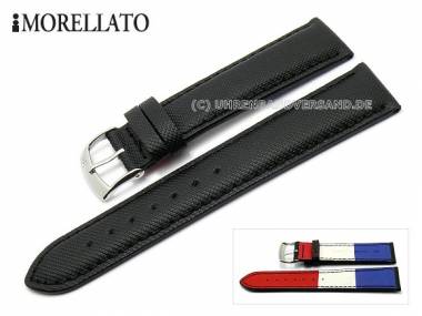 Watch band -Kajak- 20mm black waterproof stitched by MORELLATO (width of buckle 18 mm) - Bild vergr��ern 