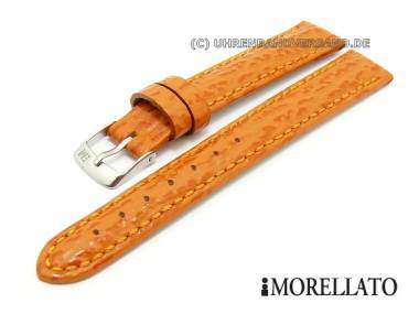 Watch strap 12mm orange -Touring Squalo Calf- Shark grain stitched by MORELLATO - Bild vergr��ern 