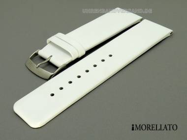 Watch strap -Large- 24mm white thin without stitching smooth surface by MORELLATO - Bild vergr��ern 