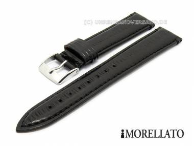 Watch strap 18mm black -Palladio Anguilla- eel leather by MORELLATO - Bild vergr��ern 