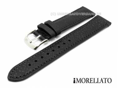 Watch strap 16mm black -Pissarro Bufalo Vintage- buffalo leather soft by MORELLATO - Bild vergr��ern 