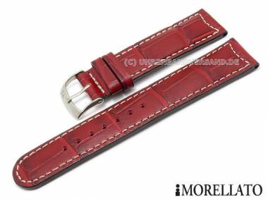 Watch band -Guttuso- 18mm red alligator grain by MORELLATO (width of buckle 16 mm) - Bild vergr��ern 