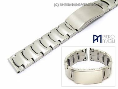Watch band stainless steel 20-24mm multiple ends brushed sporty-elegant from Piero Magli - Bild vergr��ern 