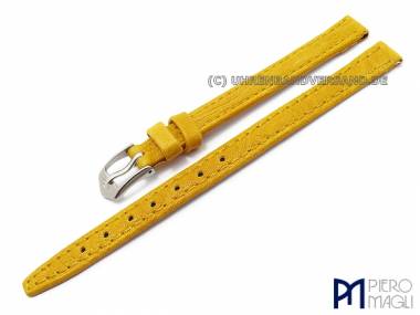 Watch band -Bisonte XL- 08mm yellow bison grain by Piero Magli (width of buckle 8 mm) - Bild vergr��ern 