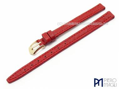 Watch band -Bisonte XL- 10mm red bison grain by Piero Magli (width of buckle 8 mm) - Bild vergr��ern 
