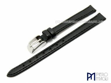 Watch band 09mm black genuine calfs leather stitched by Piero Magli (width of buckle 08 mm) - Bild vergr��ern 