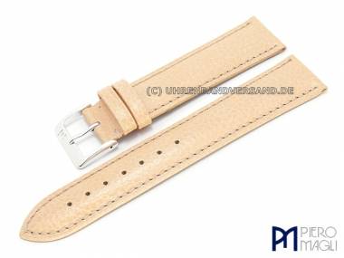 Watch band -Femina- 24mm salmon grained surface robust by Piero Magli (width of buckle 22 mm) - Bild vergr��ern 