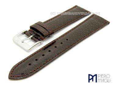 Watch band -Water Snake- 16mm dark brown genuine water snake by Piero Magli (width of buckle 14 mm) - Bild vergr��ern 