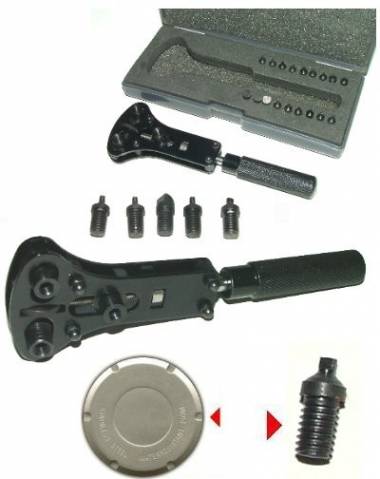 Watch case opener EXTRA for screwed in watch case backs incl. Box - Bild vergr��ern 