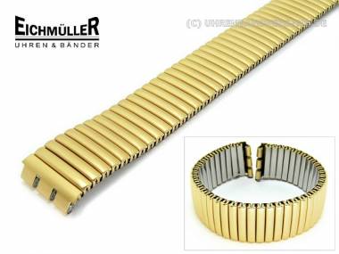 Watch band for Swatch 17mm stainless steel golden colored matt finish expansion band - Bild vergr��ern 