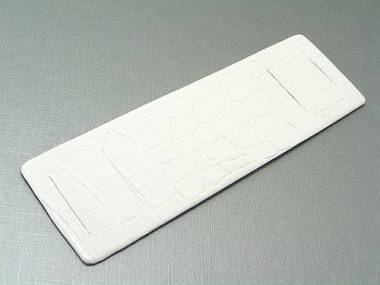 Leather pad 16-18mm white croco-grain - Bild vergr��ern 