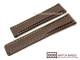 Watch band 22mm d.brown for Breitling clasp light colored stitching BOB (width of buckle 18 mm)