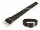 Watch band 20mm dark brown Nylon One-Piece band waterproof buckle silver