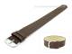 Watch band 20mm dark brown saddle leather One-Piece band stitched thin