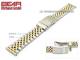 Stainless steel watch band 20mm partly polished dual tone Jubilee Style from BEAR