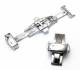 Butterfly clasp (HeBFS-01) 18mm stainless steel polished push button release