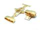 Butterfly-clasp 12 - 26mm stainless steel golden polished push button release
