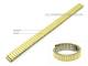 Watch band stainless steel 08mm expansion band partly polished gold coloured