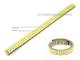 Watch band stainless steel 08mm expansion band partly polished gold coloured