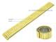 Watch band stainless steel XL 18mm expansion band partly polished gold coloured